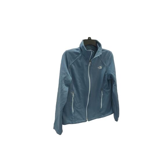NORTH FACE Women’s (M) Blue Jacket Size Medium Lines Full Zip Shell Activewear - Picture 4 of 5